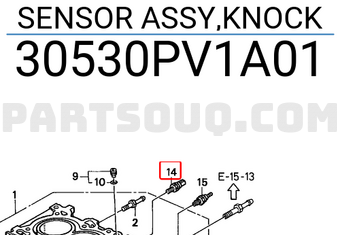 Honda 30530PV1A01 SENSOR ASSY,KNOCK