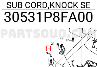 Honda 30531P8FA00 SUB CORD,KNOCK SE