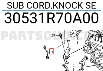 Honda 30531R70A00 SUB CORD,KNOCK SE