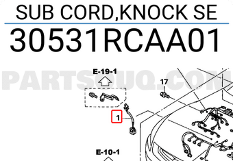 Honda 30531RCAA01 SUB CORD,KNOCK SE