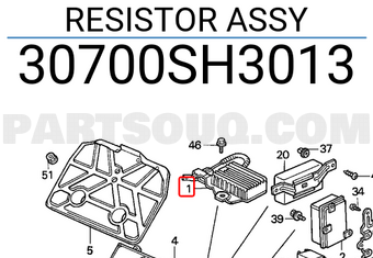 Honda 30700SH3013 RESISTOR ASSY