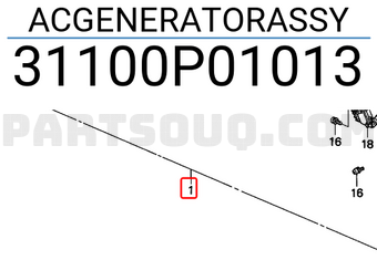Honda 31100P01013 ACGENERATORASSY