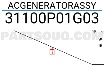Honda 31100P01G03 ACGENERATORASSY