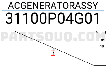 Honda 31100P04G01 ACGENERATORASSY
