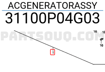 Honda 31100P04G03 ACGENERATORASSY