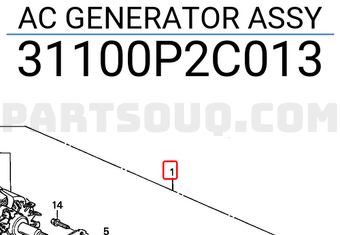 Honda 31100P2C013 AC GENERATOR ASSY