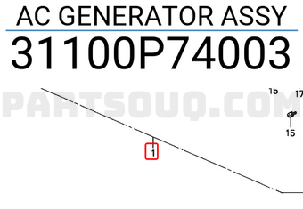 Honda 31100P74003 AC GENERATOR ASSY