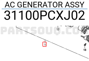 Honda 31100PCXJ02 AC GENERATOR ASSY
