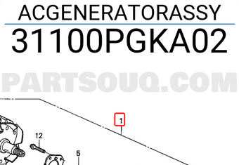 Honda 31100PGKA02 ACGENERATORASSY