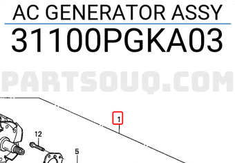 Honda 31100PGKA03 AC GENERATOR ASSY