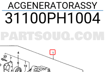 Honda 31100PH1004 ACGENERATORASSY