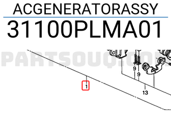 Honda 31100PLMA01 ACGENERATORASSY