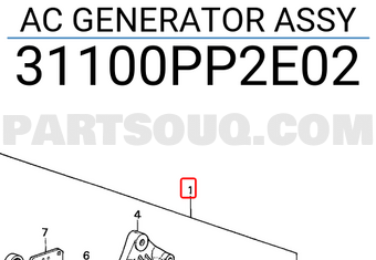 Honda 31100PP2E02 AC GENERATOR ASSY