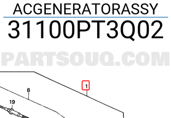 Honda 31100PT3Q02 ACGENERATORASSY