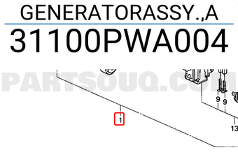 Honda 31100PWA004 GENERATORASSY.,A