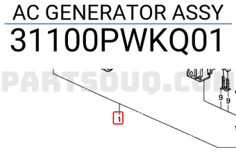 Honda 31100PWKQ01 AC GENERATOR ASSY