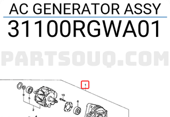 Honda 31100RGWA01 AC GENERATOR ASSY