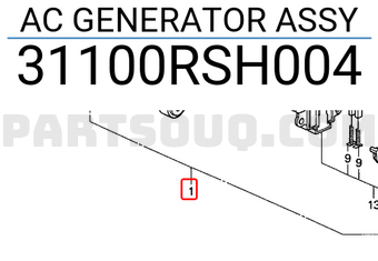 Honda 31100RSH004 AC GENERATOR ASSY