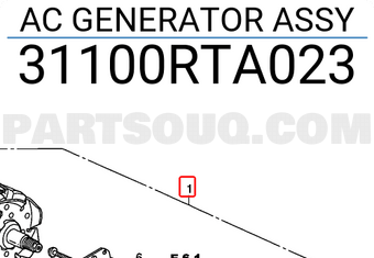 Honda 31100RTA023 AC GENERATOR ASSY