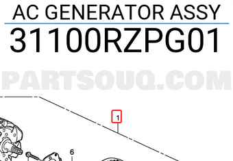 Honda 31100RZPG01 AC GENERATOR ASSY