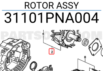 Honda 31101PNA004 ROTOR ASSY