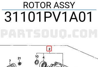 Honda 31101PV1A01 ROTOR ASSY