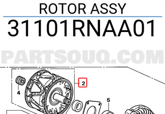 Honda 31101RNAA01 ROTOR ASSY