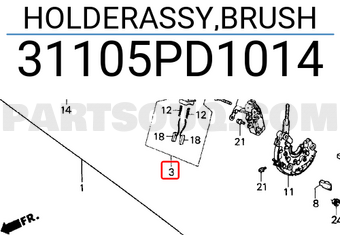 Honda 31105PD1014 HOLDERASSY,BRUSH