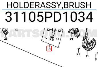 Honda 31105PD1034 HOLDERASSY,BRUSH