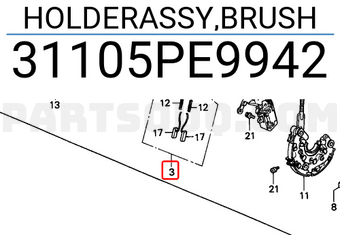 Honda 31105PE9942 HOLDERASSY,BRUSH