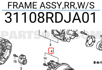 Honda 31108RDJA01 FRAME ASSY,RR,W/S