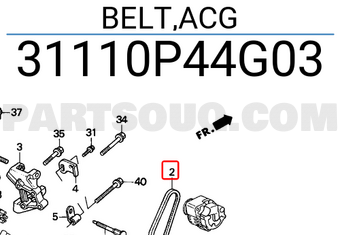 Honda 31110P44G03 BELT,ACG