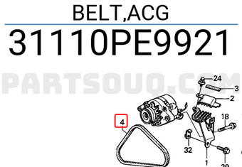 Honda 31110PE9921 BELT,ACG