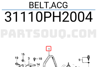 Honda 31110PH2004 BELT,ACG