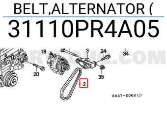 Honda 31110PR4A05 BELT,ALTERNATOR