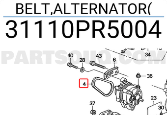 Honda 31110PR5004 BELT,ALTERNATOR