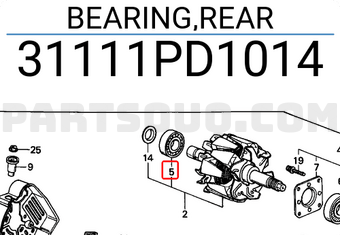 Honda 31111PD1014 BEARING,REAR