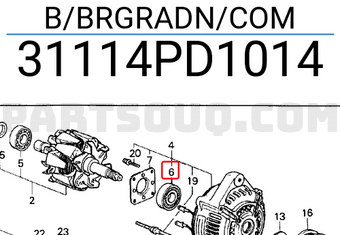 Honda 31114PD1014 B/BRGRADN/COM