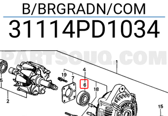 Honda 31114PD1034 B/BRGRADN/COM