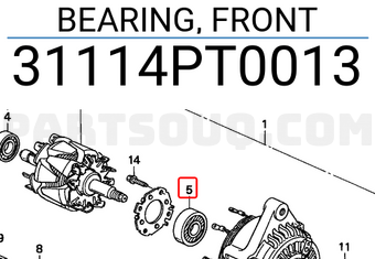 Honda 31114PT0013 BEARING, FRONT