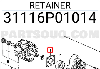 Honda 31116P01014 RETAINER