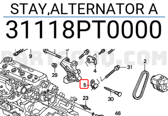 Honda 31118PT0000 STAY,ALTERNATOR A