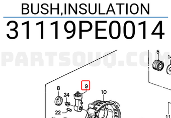 Honda 31119PE0014 BUSH,INSULATION