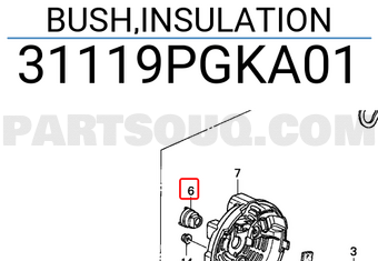 Honda 31119PGKA01 BUSH,INSULATION