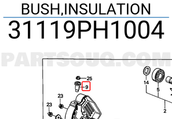Honda 31119PH1004 BUSH,INSULATION