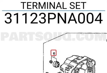 Honda 31123PNA004 TERMINAL SET