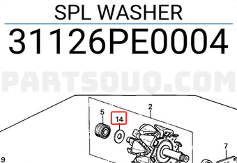 Honda 31126PE0004 SPL WASHER