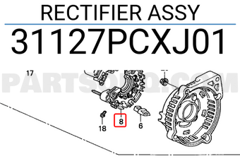 Honda 31127PCXJ01 RECTIFIER ASSY