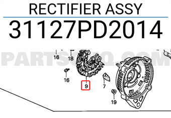 Honda 31127PD2014 RECTIFIER ASSY