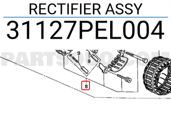 Honda 31127PEL004 RECTIFIER ASSY